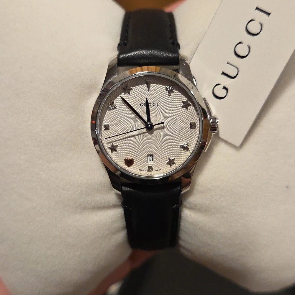 Gucci Black and Silver Watch